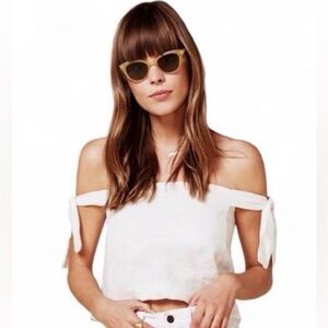 La Hearts White Off The Shoulder Top